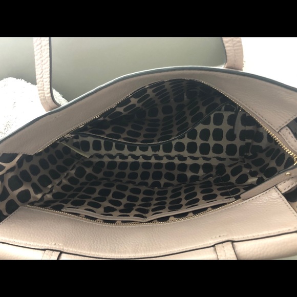 Kate Spade Mauve Pebbled Leather and Suede Tote - Picture 3 of 7